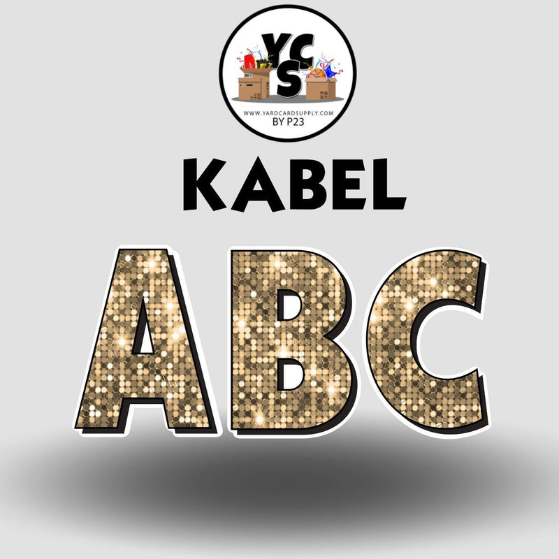 KABEL 23 Inch SPARKLE ESSENTIAL LETTER & NUMBER Set