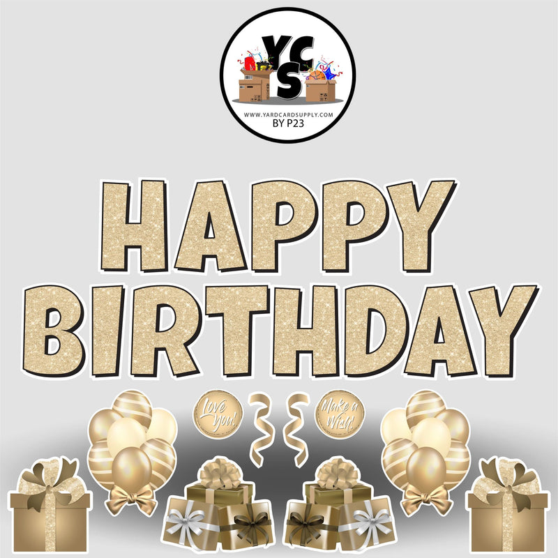 Birthday and Mixed Flair Set - Champagne - Lucky Guy