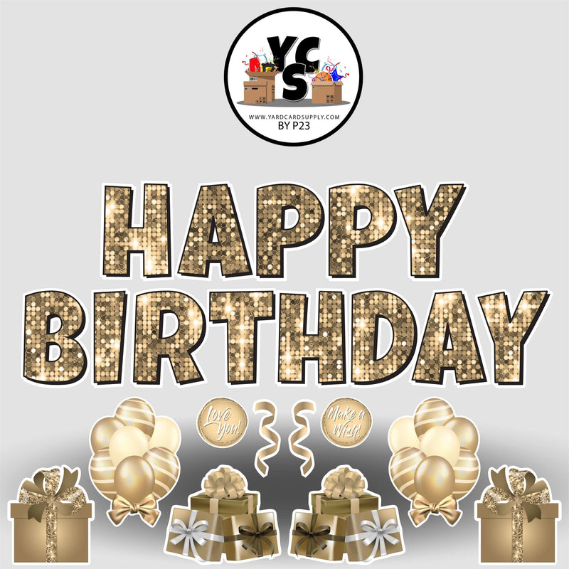 Birthday and Mixed Flair Set - Champagne - Lucky Guy