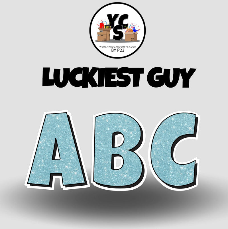 LUCKY GUY 18 Inch GLITTER  Vowel & Consonant Set