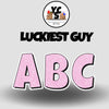 LUCKY GUY 18 Inch GLITTER  Vowel & Consonant Set