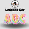 LUCKY GUY 18 Inch GLITTER  Vowel & Consonant Set