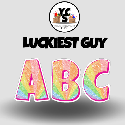 LUCKY GUY 18 Inch GLITTER  Vowel & Consonant Set