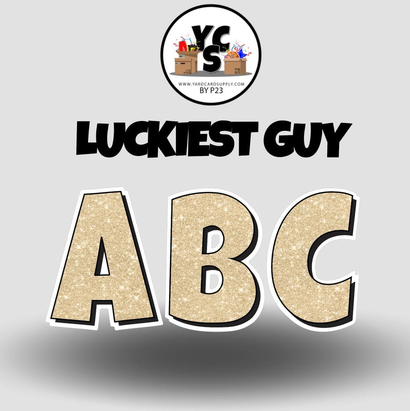 LUCKY GUY 18 Inch GLITTER  ALPHABET Set