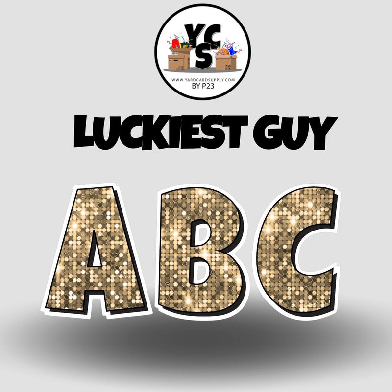 LUCKY GUY 18 Inch SPARKLE Vowel & Consonant Set