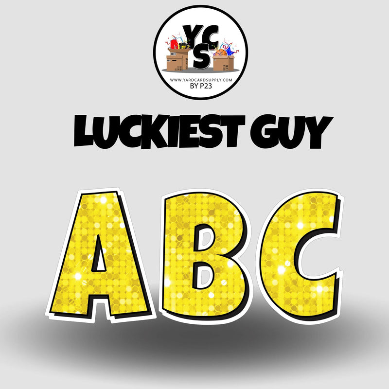 LUCKY GUY 18 Inch SPARKLE Vowel & Consonant Set