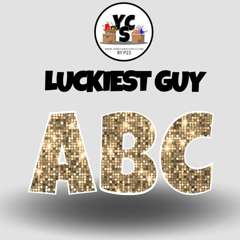 LUCKY GUY 18 Inch SPARKLE Vowel & Consonant Set