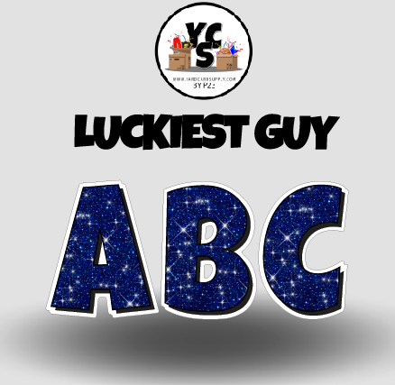 LUCKY GUY 18 Inch GLITTER  ALPHABET Set
