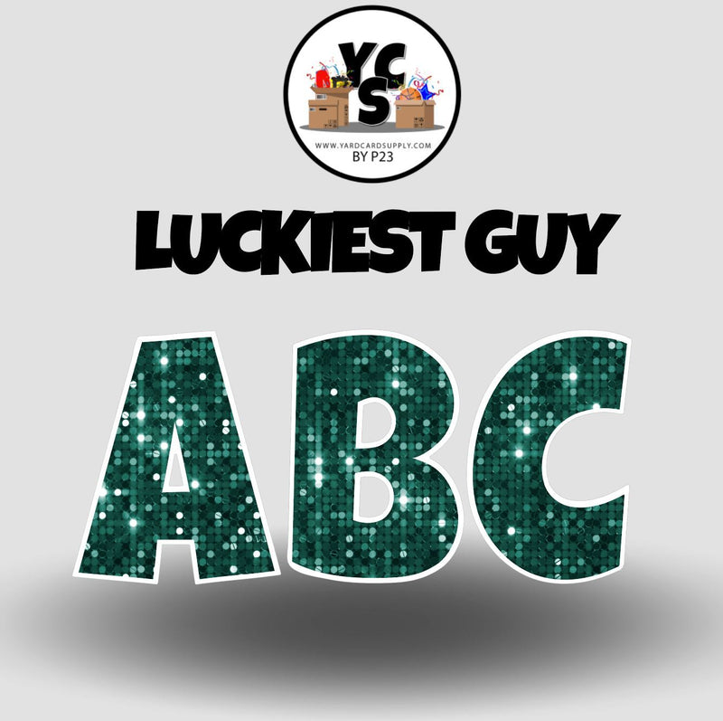 LUCKY GUY 18 Inch SPARKLE Vowel & Consonant Set