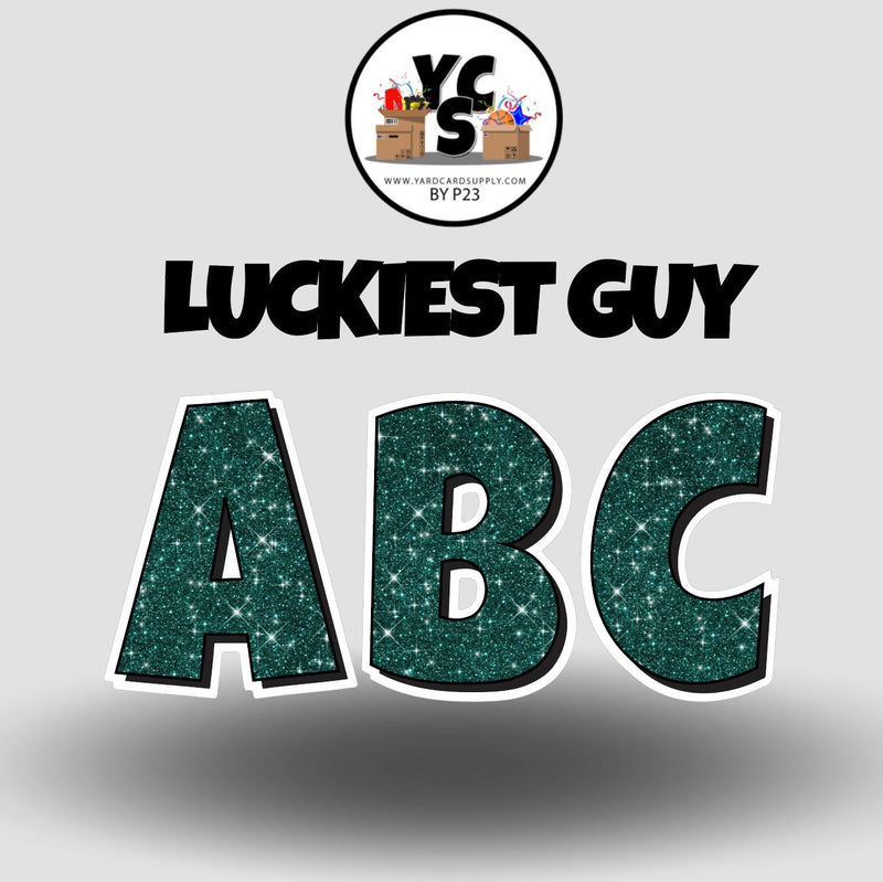 LUCKY GUY 18 Inch GLITTER  Vowel & Consonant Set