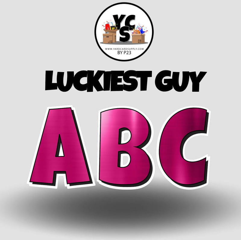 LUCKY GUY 23 Inch SPECIALTY PRINT ESSENTIAL LETTER & NUMBER Set