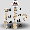 LUCKY GUY 23 Inch GLITTER PUNCTUATION ESSENTIALS