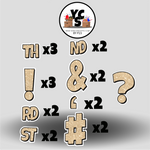 LUCKY GUY 23 Inch GLITTER PUNCTUATION ESSENTIALS