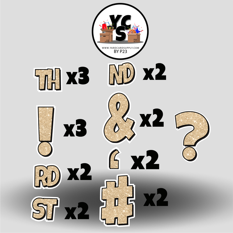 LUCKY GUY 23 Inch SPARKLE PUNCTUATION ESSENTIALS