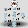 LUCKY GUY 23 Inch GLITTER PUNCTUATION ESSENTIALS