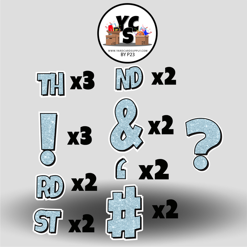 LUCKY GUY 23 Inch GLITTER PUNCTUATION ESSENTIALS