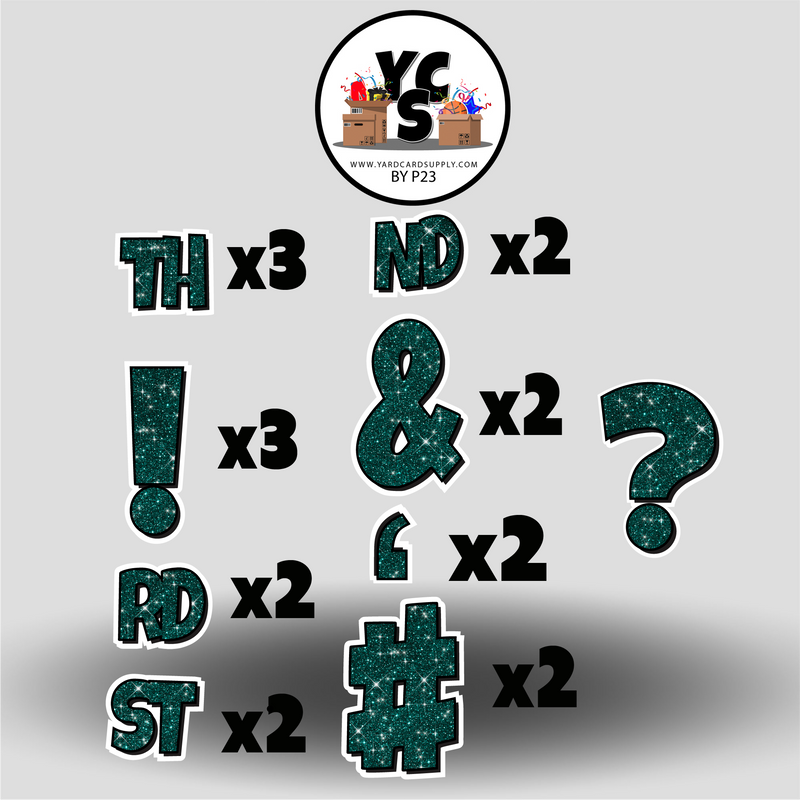 LUCKY GUY 23 Inch GLITTER PUNCTUATION ESSENTIALS