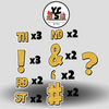 LUCKY GUY 23 Inch GLITTER PUNCTUATION ESSENTIALS
