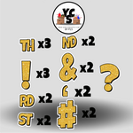 LUCKY GUY 23 Inch GLITTER PUNCTUATION ESSENTIALS