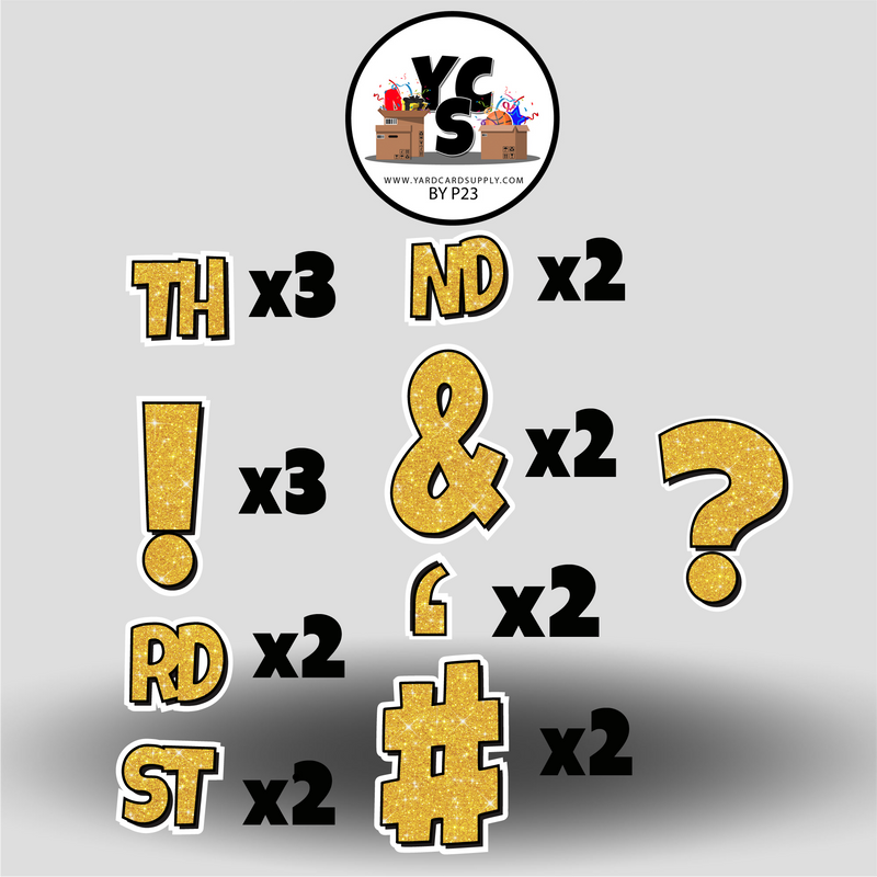 LUCKY GUY 23 Inch GLITTER PUNCTUATION ESSENTIALS