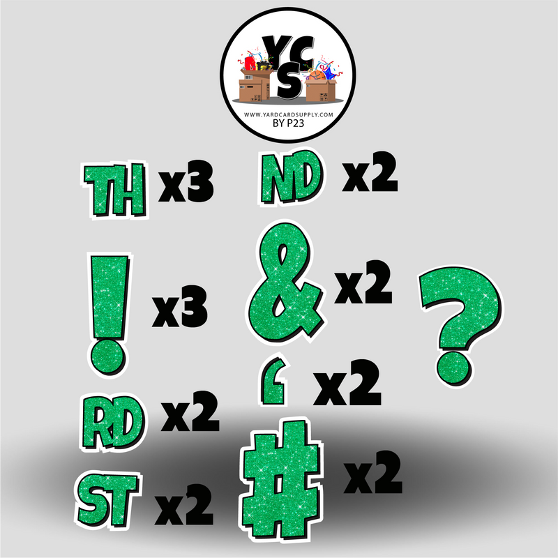 LUCKY GUY 23 Inch GLITTER PUNCTUATION ESSENTIALS
