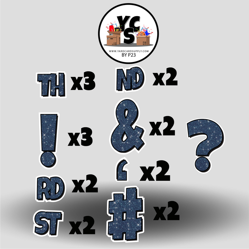 LUCKY GUY 23 Inch GLITTER PUNCTUATION ESSENTIALS