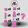 LUCKY GUY 23 Inch GLITTER PUNCTUATION ESSENTIALS