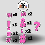 LUCKY GUY 23 Inch GLITTER PUNCTUATION ESSENTIALS