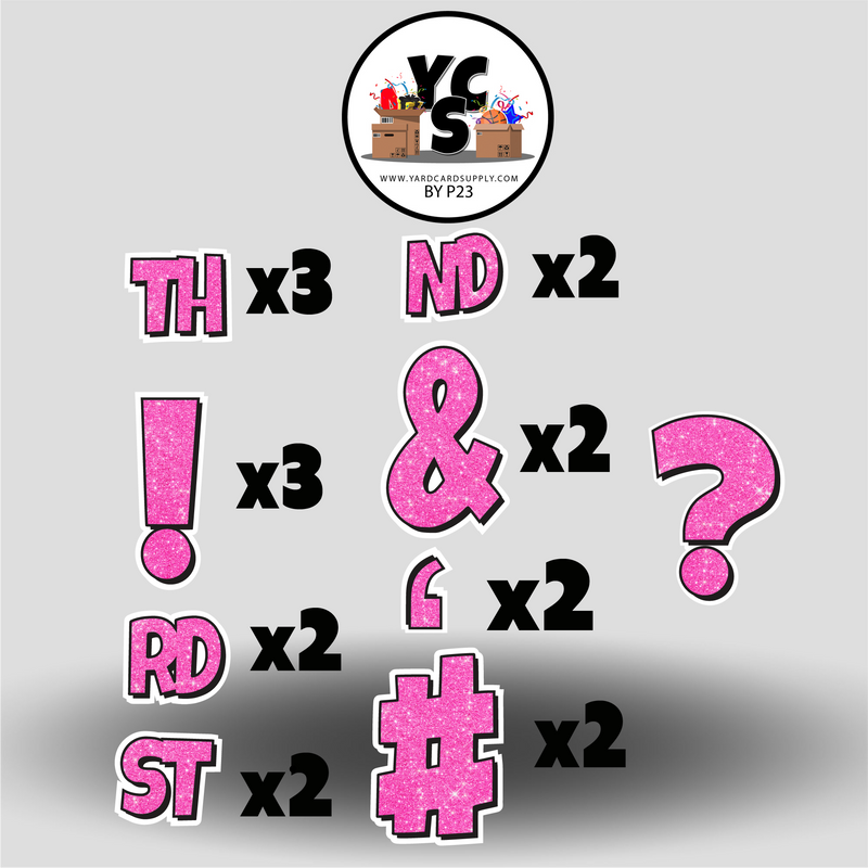 LUCKY GUY 23 Inch GLITTER PUNCTUATION ESSENTIALS