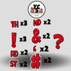 LUCKY GUY 23 Inch GLITTER PUNCTUATION ESSENTIALS