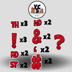 LUCKY GUY 23 Inch GLITTER PUNCTUATION ESSENTIALS