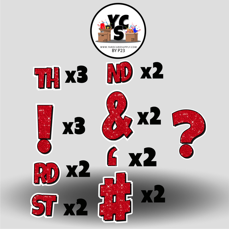 LUCKY GUY 23 Inch GLITTER PUNCTUATION ESSENTIALS