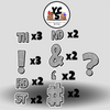 LUCKY GUY 23 Inch GLITTER PUNCTUATION ESSENTIALS