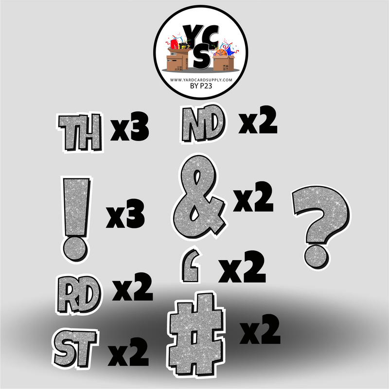 LUCKY GUY 23 Inch GLITTER PUNCTUATION ESSENTIALS
