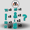 LUCKY GUY 23 Inch GLITTER PUNCTUATION ESSENTIALS
