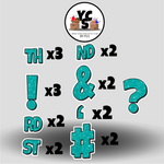 LUCKY GUY 23 Inch GLITTER PUNCTUATION ESSENTIALS