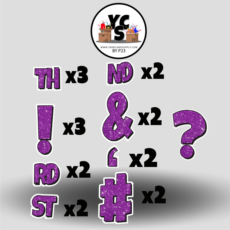 LUCKY GUY 23 Inch GLITTER PUNCTUATION ESSENTIALS