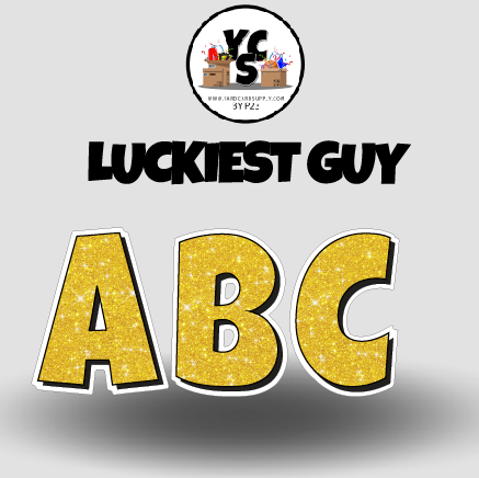 LUCKY GUY 18 Inch GLITTER  Vowel & Consonant Set