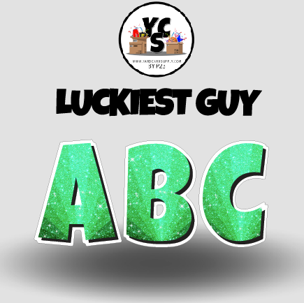 LUCKY GUY 18 Inch GLITTER  ALPHABET Set