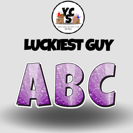 LUCKY GUY 18 Inch GLITTER  ESSENTIAL LETTER & NUMBER Set