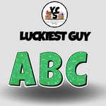 LUCKY GUY 23 Inch GLITTER  Vowel Set