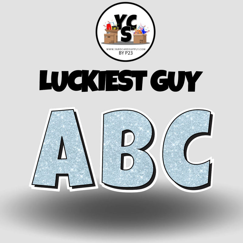LUCKY GUY 18 Inch GLITTER  Vowel & Consonant Set