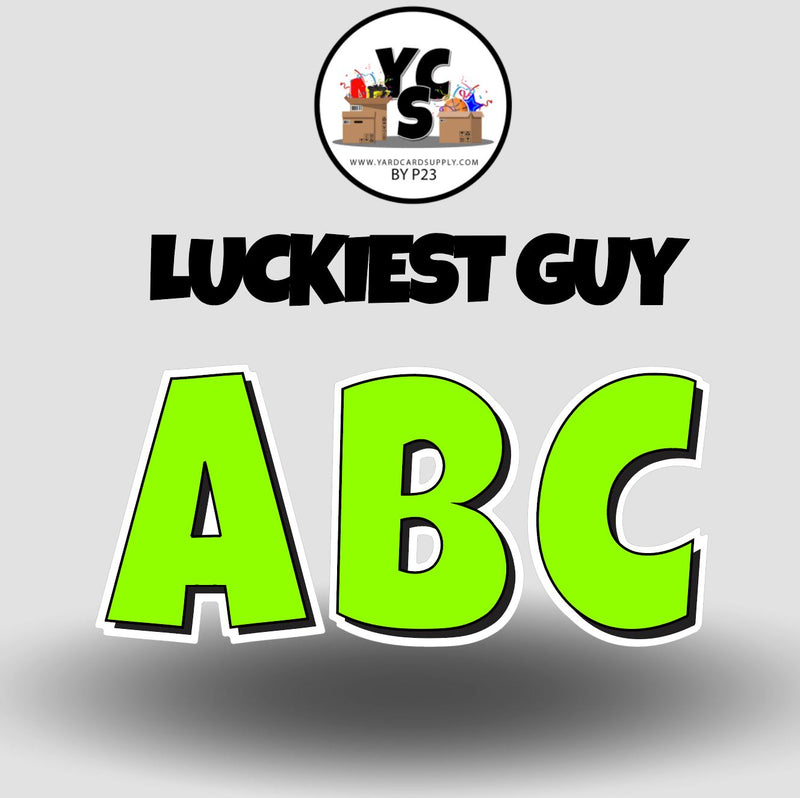 LUCKY GUY 18 Inch SOLID Vowel & Consonant Set