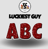 LUCKY GUY 23 Inch GLITTER  Vowel Set