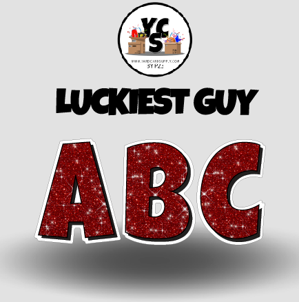 LUCKY GUY 18 Inch GLITTER  ALPHABET Set