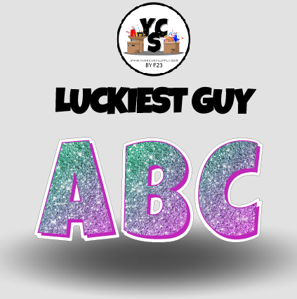 LUCKY GUY 18 Inch GLITTER  Vowel & Consonant Set