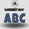 LUCKY GUY 23 Inch GLITTER  Vowel Set