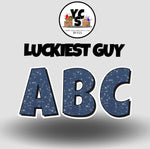 LUCKY GUY 23 Inch GLITTER  Vowel Set