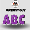 LUCKY GUY 23 Inch GLITTER  Vowel Set