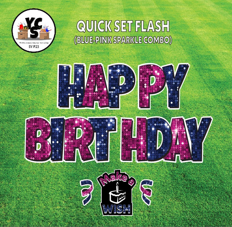 YCS FLASH® Quick Set Lucky Sparkle Happy Birthday